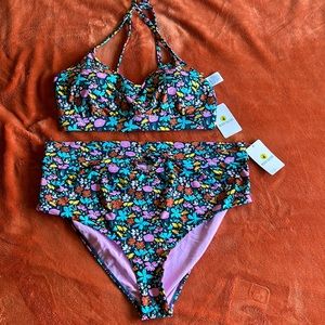 Body Glove, Women’s Size 3X Woodstock Floral 2 Piece Bikini